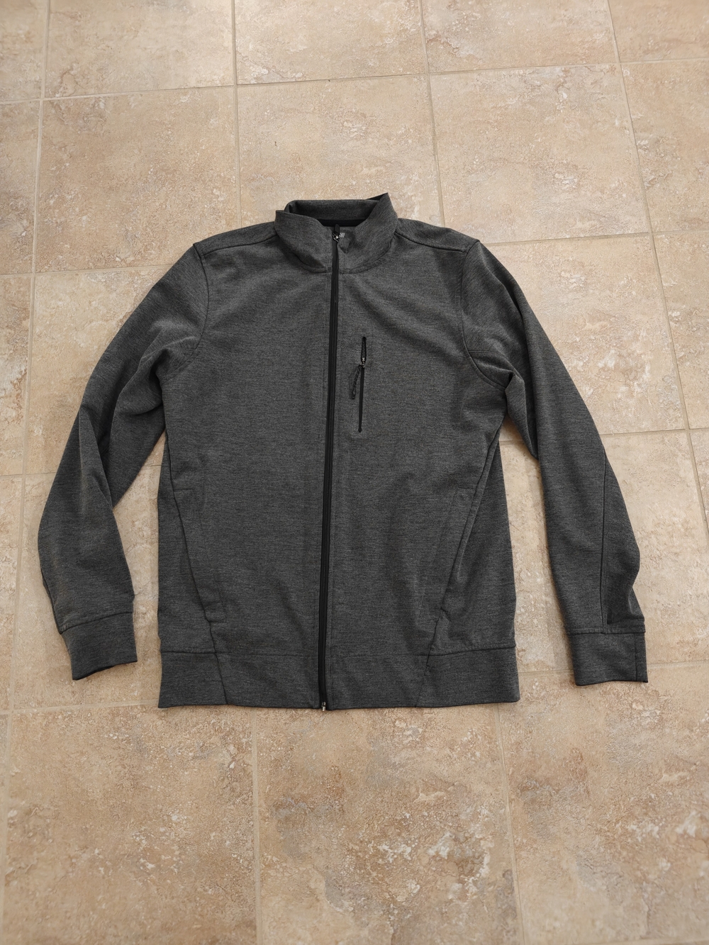 Mack Weldon Men's Dark Gray Full-Zip Lightweight Jacket